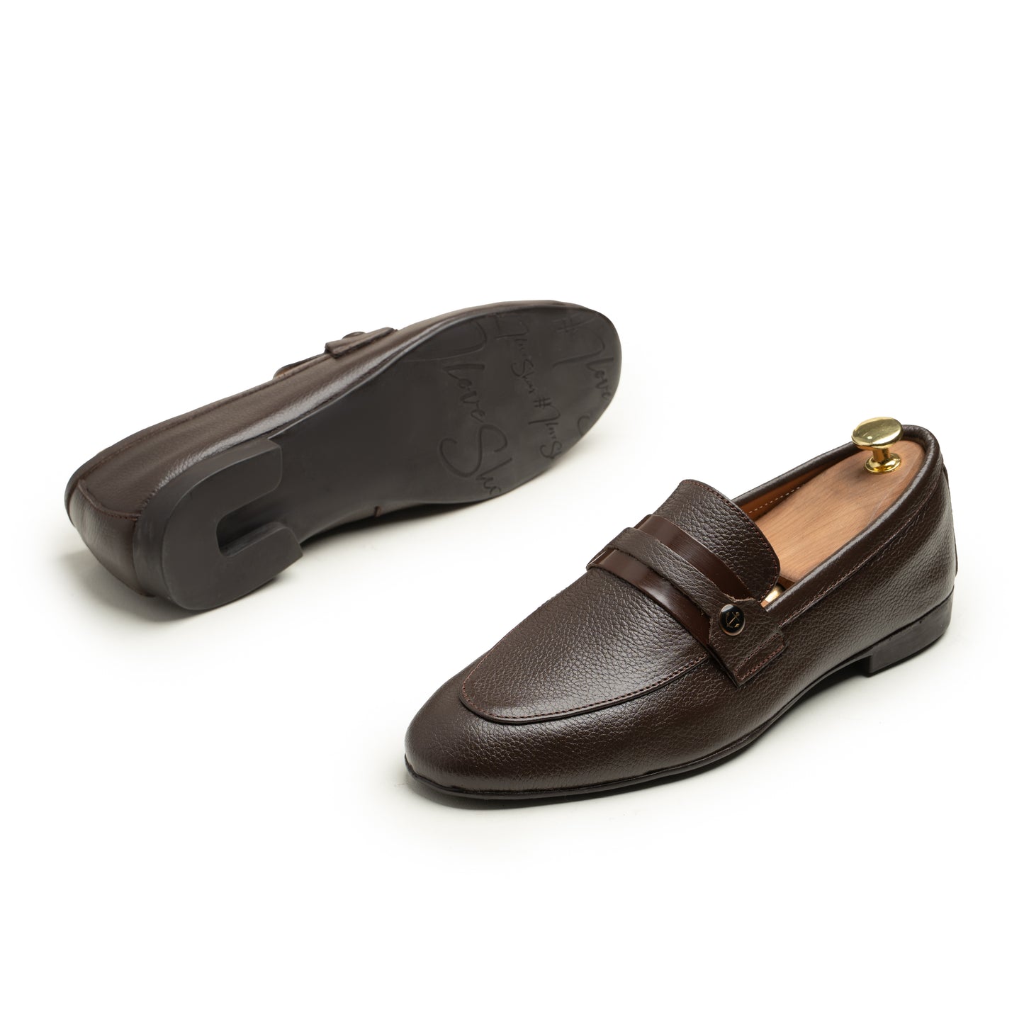 SAMAS Leather Classic Brown Dress Shoes