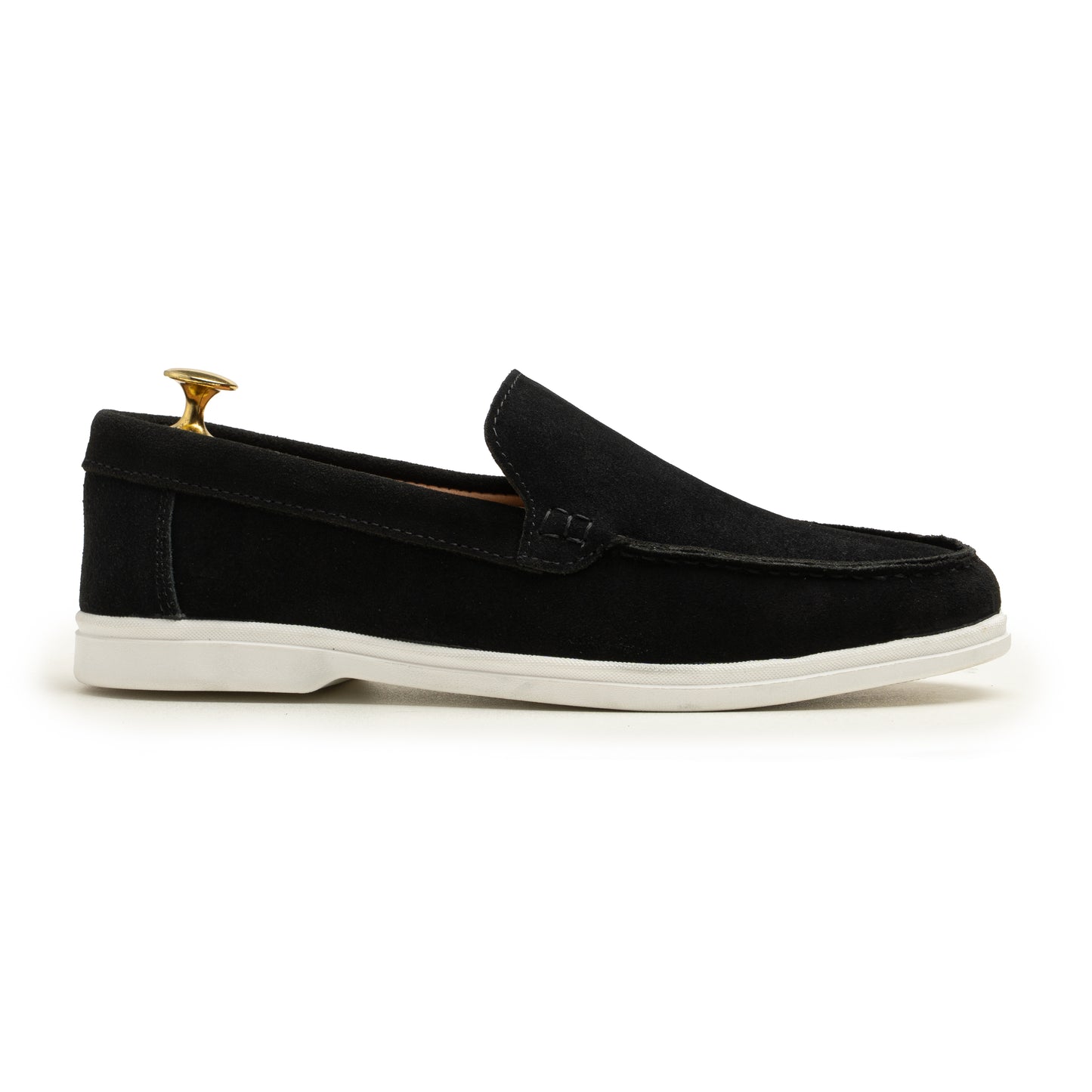 Black Suede Leather Loafers - SM02
