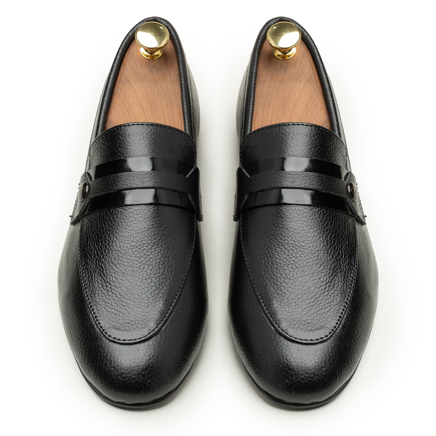 SAMAS Leather Classic Black Dress Shoes