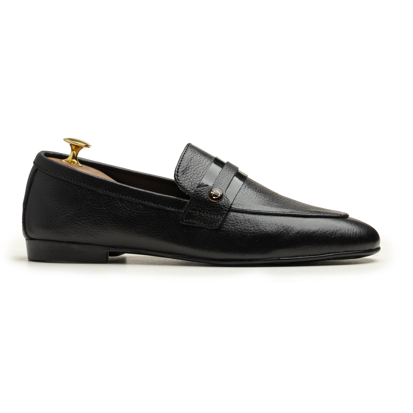 SAMAS Leather Classic Black Dress Shoes
